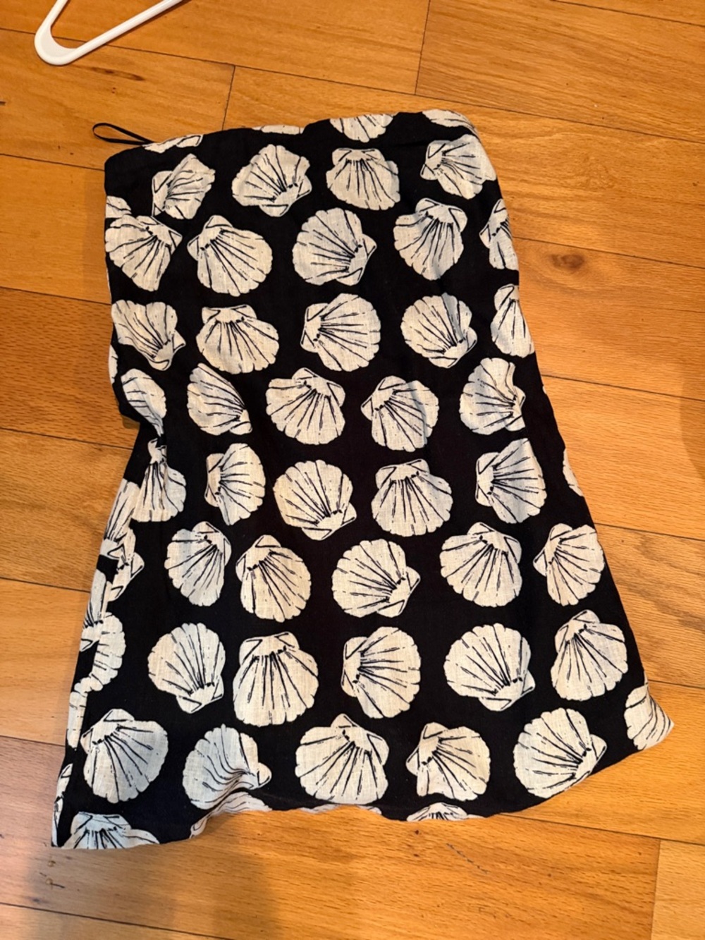 Abercrombie & Fitch Black Strapless Dress with White Shells